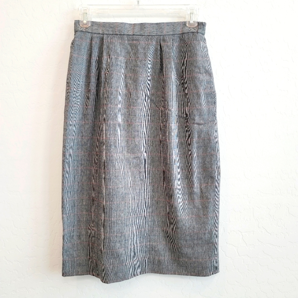 Gilmor Vintage Gray Tweed Pencil Skirt Women's Size 8